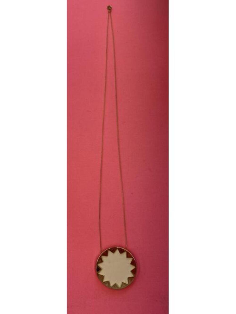 1960 House of Harlow sunburst medallion 2” necklace 26”. New no tag. Velvet Bag.